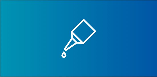 An icon of a liquid coming out of a tube.

