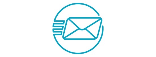 Une icône d’une enveloppe.
