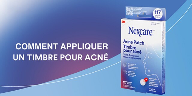 Timbre pour acné mince et transparent Nexcare(MC).
