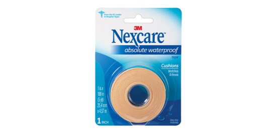 Une boîte de Rubans adhésifs entièrement imperméables Nexcare(MC).
