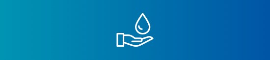 An icon of a water droplet going into a hand.
